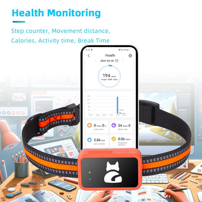 4G Pet GPS Tracker Collar with Health Monitor