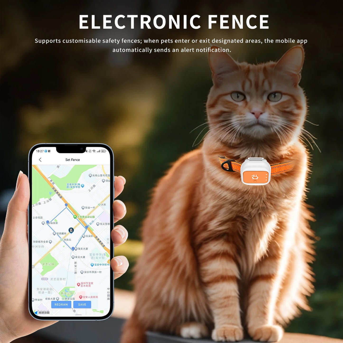 4G Pet GPS Wireless Fence Collar