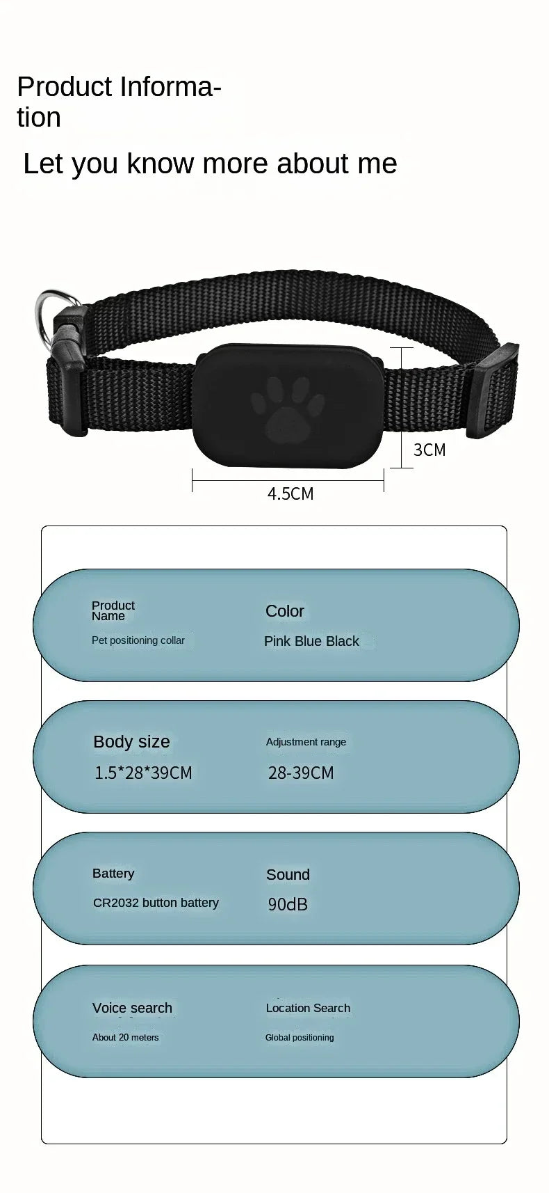 Waterproof Dog GPS Tracking Collar