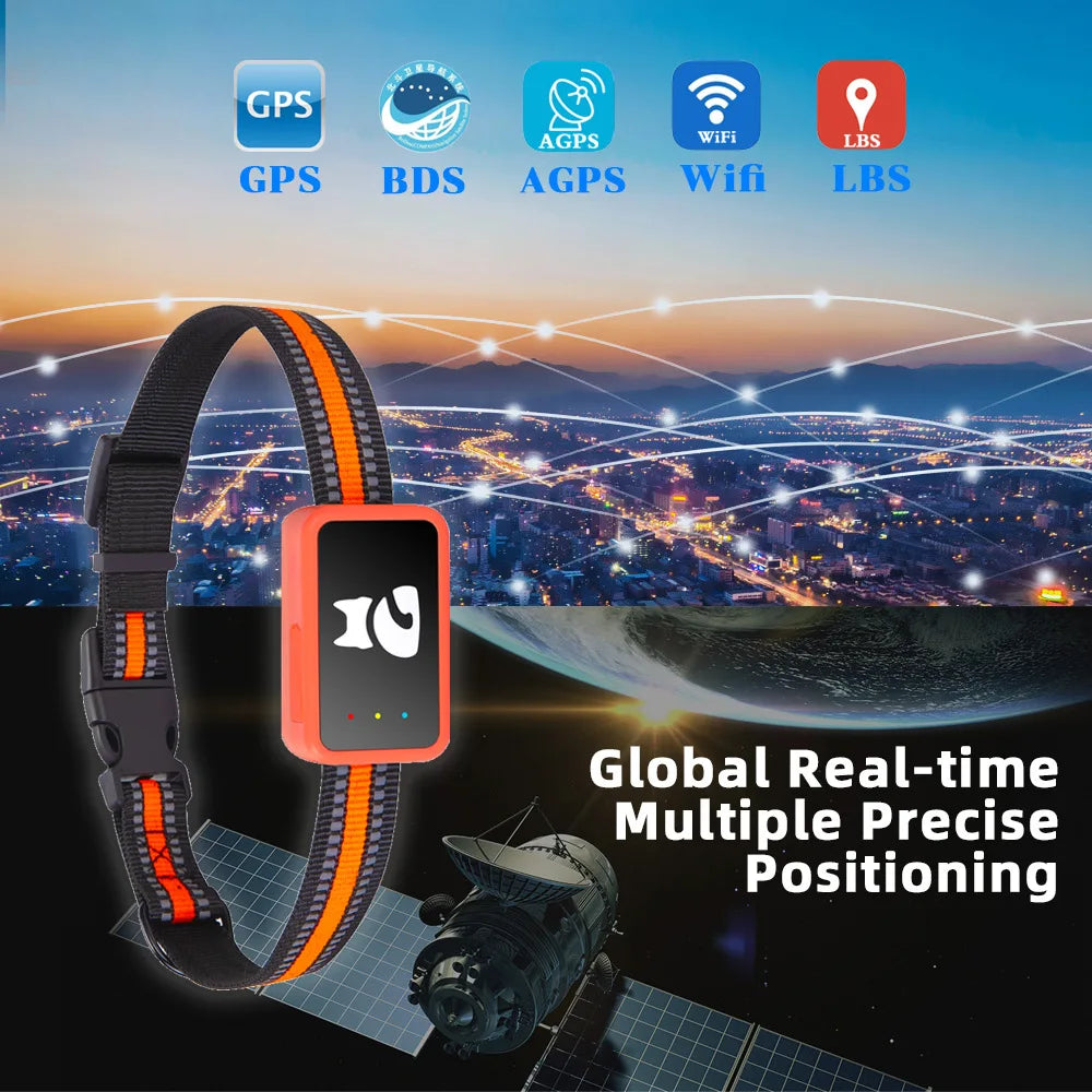 4G Pet GPS Tracker Collar with Health Monitor